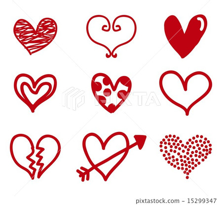 hearts isolated over white background vector... - Stock Illustration ...