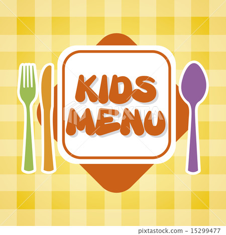 kids menu over tablecloth background vector illustration kids menu over tablecloth background vector illustration 15299477