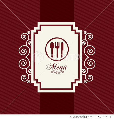 menu template over red background vector illustration menu template over red background vector illustration 15299525