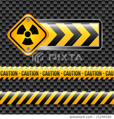 biohazard signs over black background vector illustration 15299580