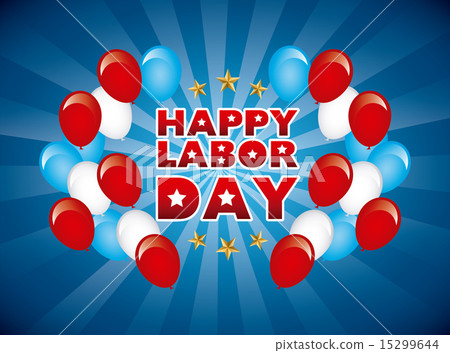 happy labor day over blue background vector illustration 15299644