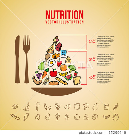 nutrition design over pink background vector illustration 15299646