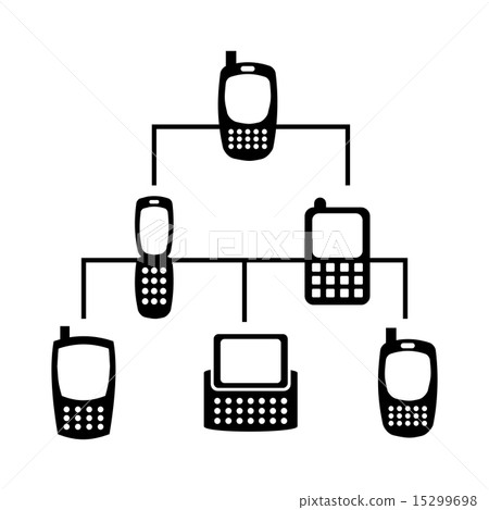 cellular network over white background vector illustration 15299698
