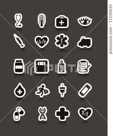 medical icons over gray background vector... - Stock Illustration ...