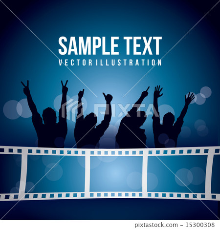 film stripe over blue background vector illustration film stripe over blue background vector illustration 15300308