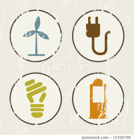 ecology icons over beige background vector illustration 15300790