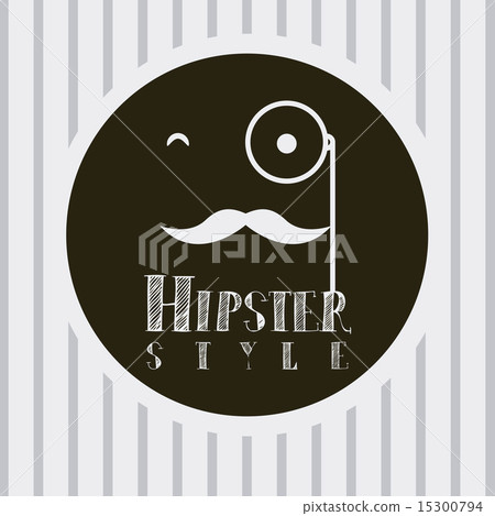 hipster illustration over retro background old style vector 15300794