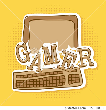 gamer design over dotted background vector illustration gamer design over dotted background vector illustration 15300819