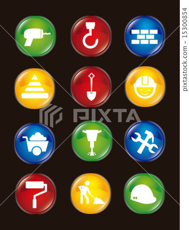 construction icons over black background vector illustration construction icons over black background vector illustration 15300854