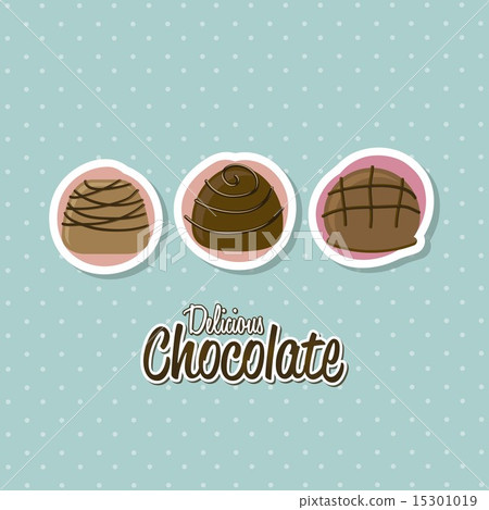 chocolate truffle set over white background vector illustration chocolate truffle set over white background vector illustration 15301019