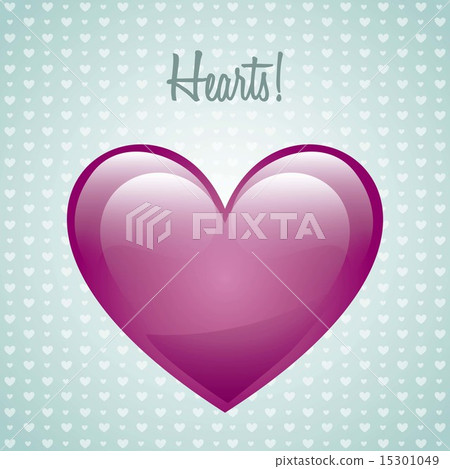 fuchsia heart over blue background vector illustration fuchsia heart over blue background vector illustration 15301049