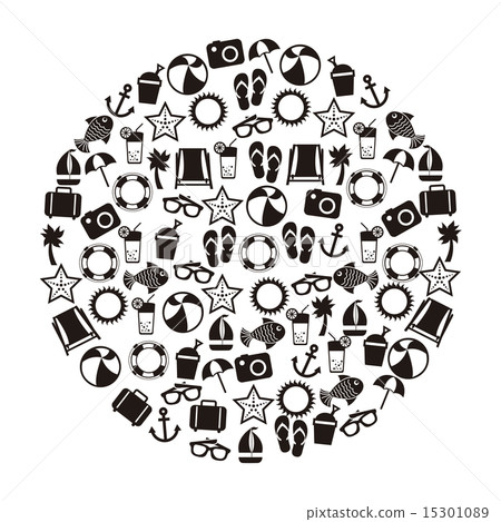 summer icons over white background vector illustration summer icons over white background vector illustration 15301089