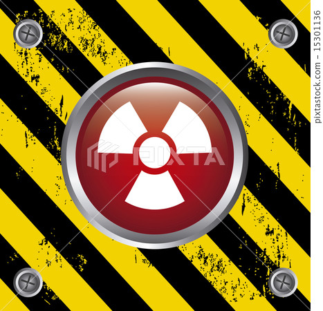 radiation button over lines background vector illustration 15301136