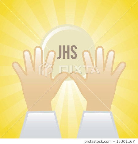 jesus christ icon over yellow background vector illustration jesus christ icon over yellow background vector illustration 15301167