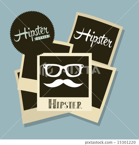 hipster illustration over blue background old style vector 15301220