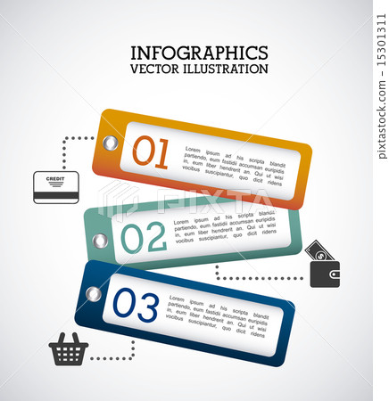infographics labels over gray background vector illustration infographics labels over gray background vector illustration 15301311