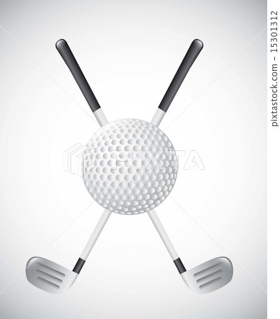 golf ball over white background vector illustration golf ball over white background vector illustration 15301312