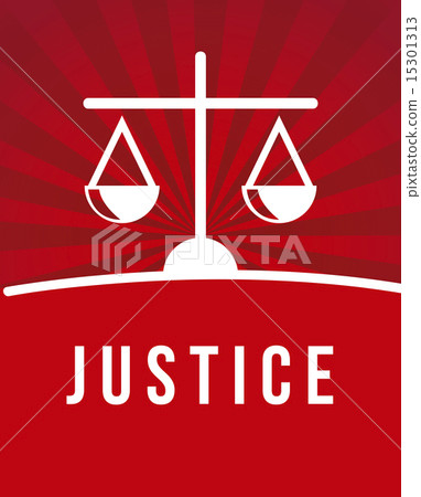 justice icon over red background vector illustration justice icon over red background vector illustration 15301313