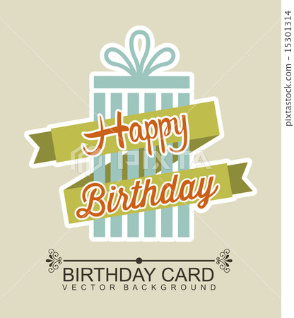 happy birthday over beige background vector illustration happy birthday over beige background vector illustration 15301314