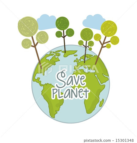 插图素材 arbor day over white background vector illustration