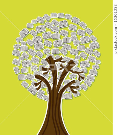 tree with books over green background vector illustration tree with books over green background vector illustration 15301358