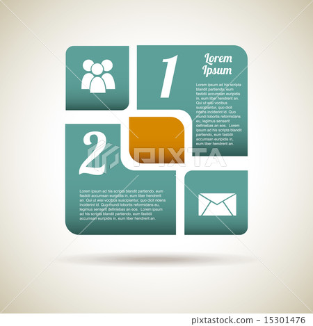 mail infographics over vintage backgrounb vector illustration 15301476