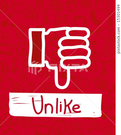 unlike icon over red backgroundvector illustration unlike icon over red backgroundvector illustration 15301494