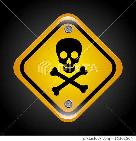poison signal over black background vector illustration 15301504