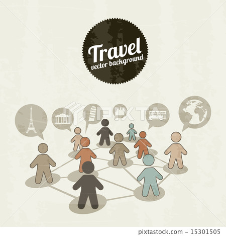 travels icons over vintage background vector illustration travels icons over vintage background vector illustration 15301505