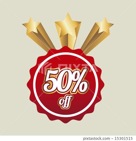 fifty percent off over beige background vector illustration fifty percent off over beige background vector illustration 15301515