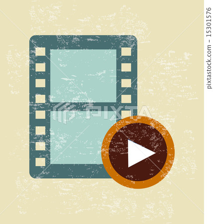 movie icon over vintage background vector illustration 15301576