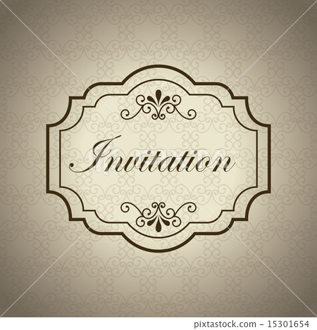invitation card over beige background vector illustration 15301654