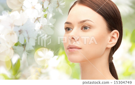 beautiful young woman face beautiful young woman face 15304749