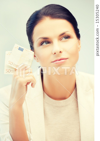businesswoman with cash money businesswoman with cash money 15305240