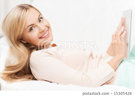 woman with tablet pc woman with tablet pc 15305426