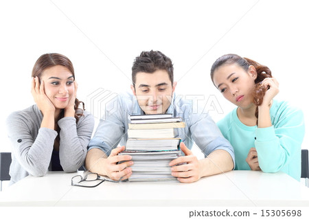 Male female book stack table Male female book stack table 15305698
