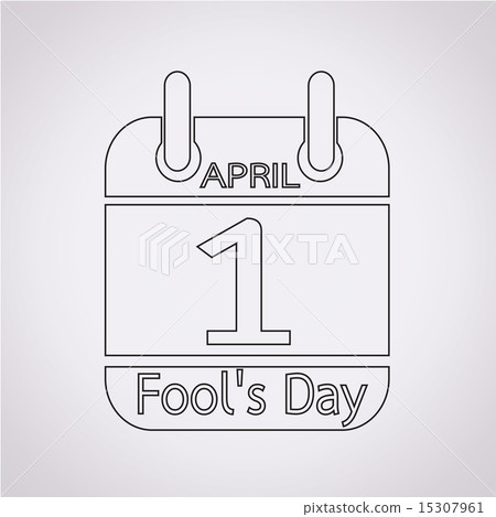 Calendar of April Fools day icon 15307961