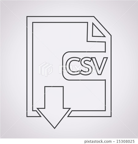 File type CSV icon File type CSV icon 15308025