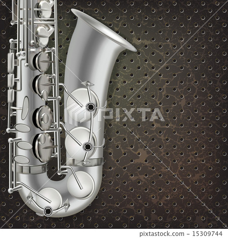 abstract grunge background saxophone 15309744