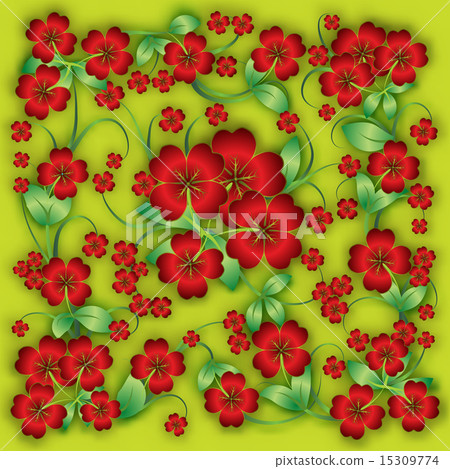 abstract floral background with spring ornament abstract floral background with spring ornament 15309774