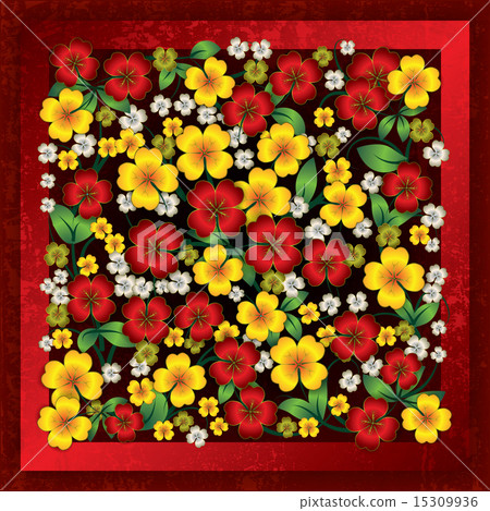 abstract spring floral ornament 15309936