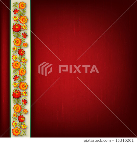 abstract grunge background with floral composition 15310201