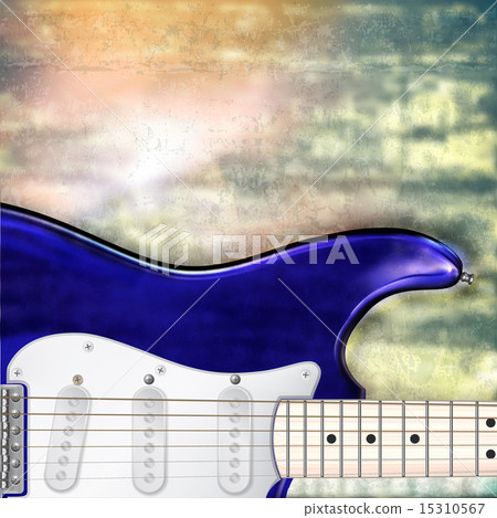 abstract jazz rock background with electric guitar abstract jazz rock background with electric guitar 15310567
