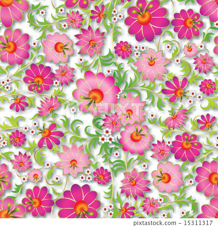 abstract seamless spring floral ornament 15311317