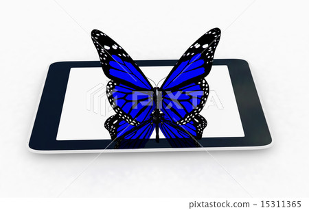 butterflies on a phone 15311365