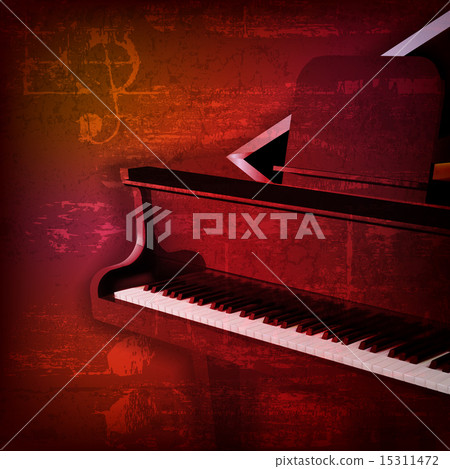 abstract grunge piano background with grand piano 15311472