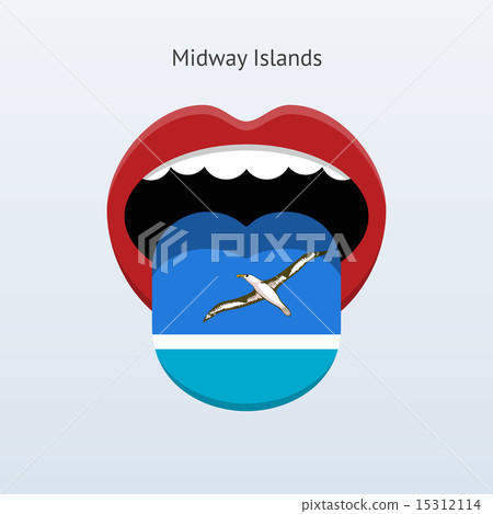 Midway Islands language. Abstract human tongue. 15312114