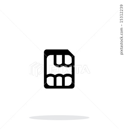 Nano SIM simple icon on white background. Nano SIM simple icon on white background. 15312239