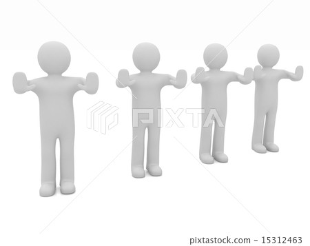 3d mans. Ban, veto, warning concept 15312463
