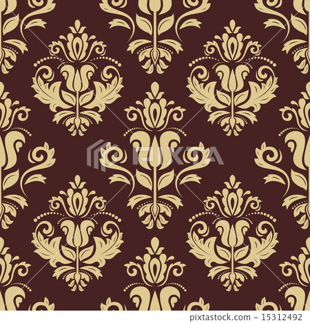 Damask Seamless Vector Pattern - Stock Illustration [15312492] - PIXTA